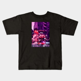 Car Tokyo Neon Synthwave 2077 Kids T-Shirt